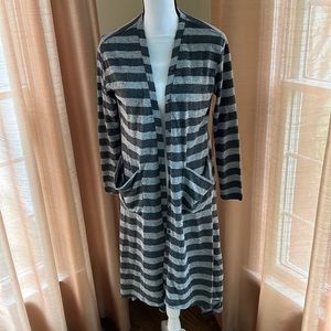 NWOT striped duster cardigan size S